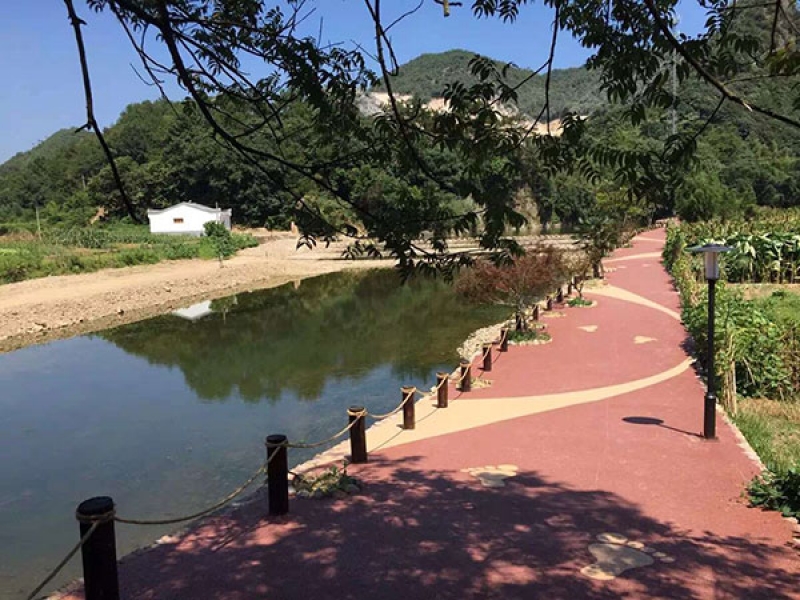 彩色透水砼道路