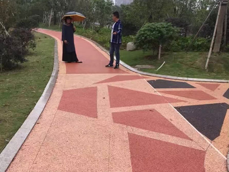 彩色透水砼道路
